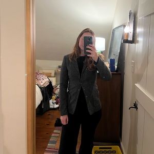 Eli Tahari gray tweed blazer